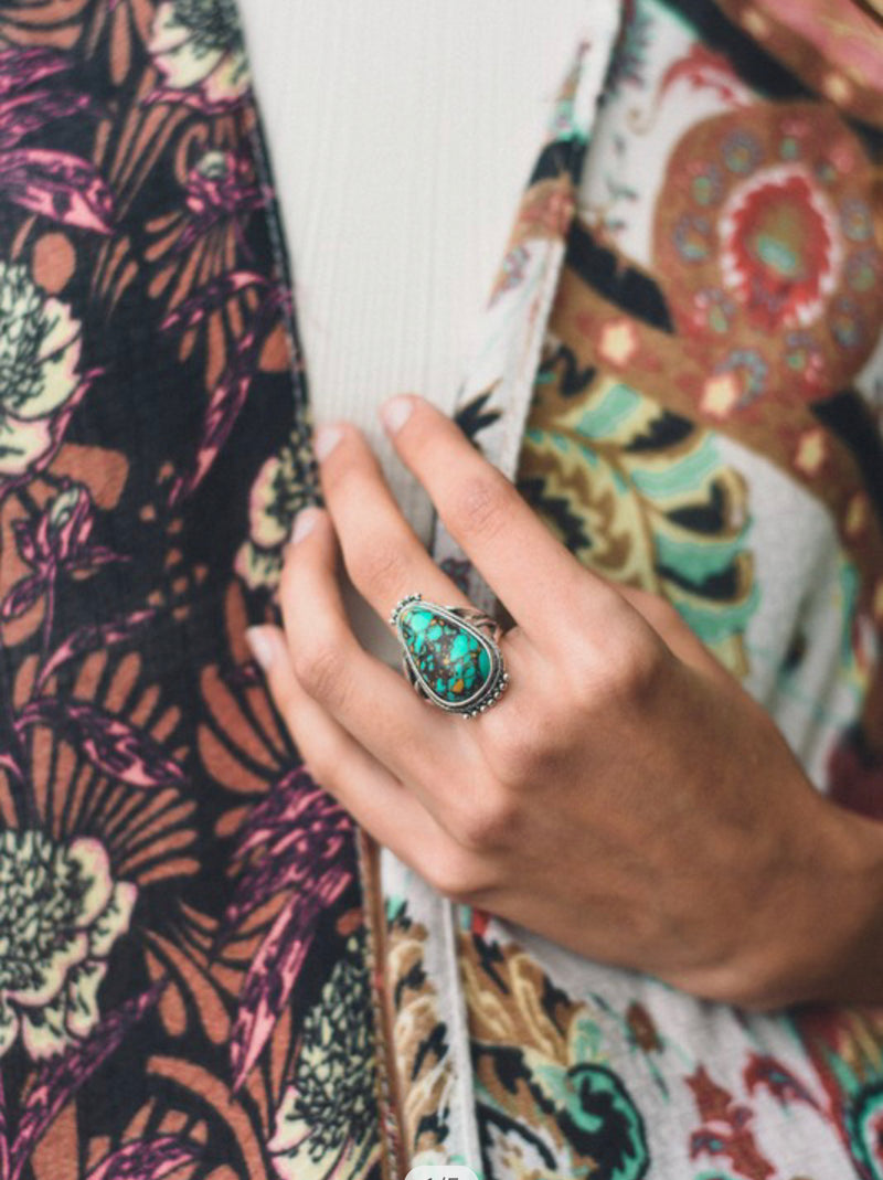 She’s My Kind Of Rain Turquoise Ring