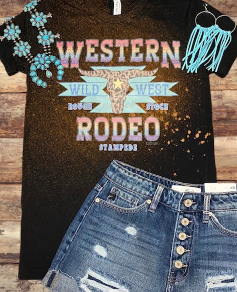 Western Rodeo Bleached Tee
